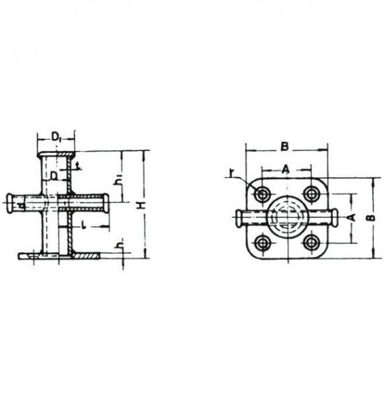 D型船用十字形缆桩 CB/T3845-2000 D-type ship cross-shaped bollard